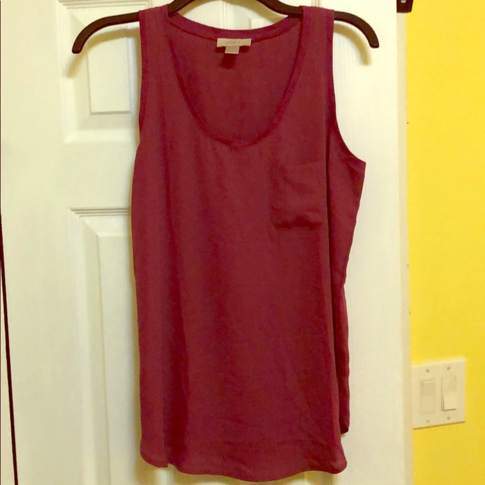 Loft tank top maroon